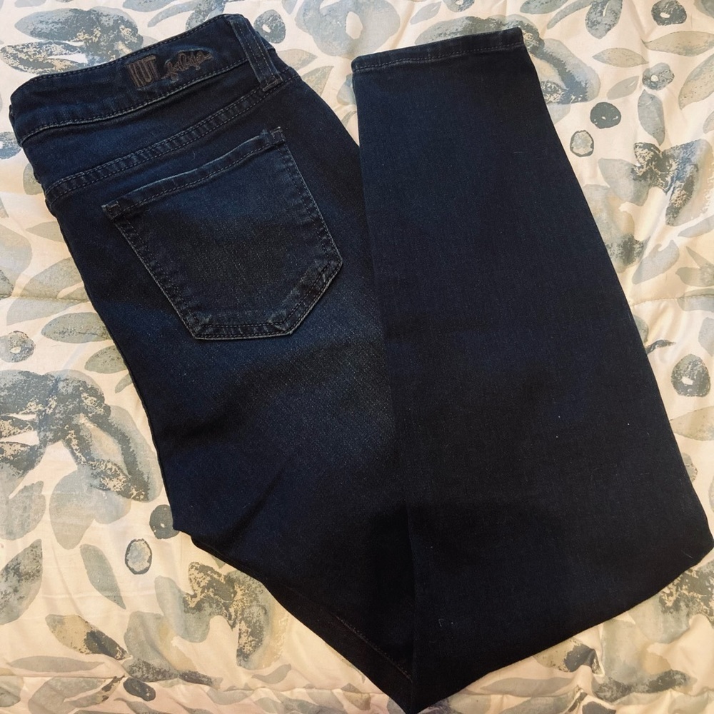Kut From The Kloth Dark Wash Distressed Skinny Jeans Women’s Size 8